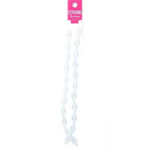 Glass Facet Large Teardrop Strung Beads (available in 4 colours)